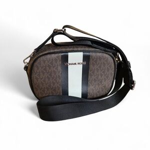 Michael Kors Jet Set Travel small logo stripe crossbody